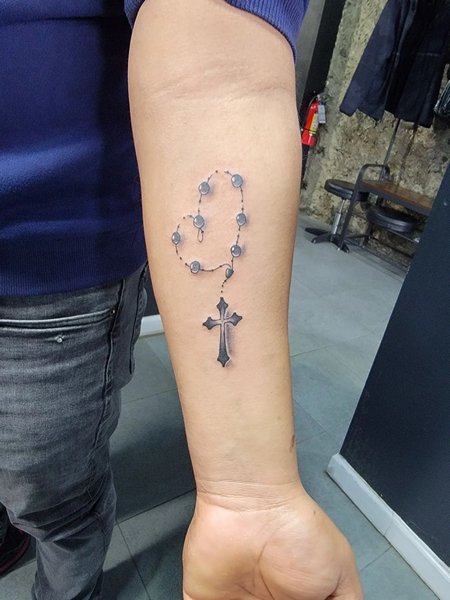 Small Rosary Tattoo