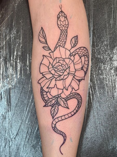 Snake Calf Tattoo