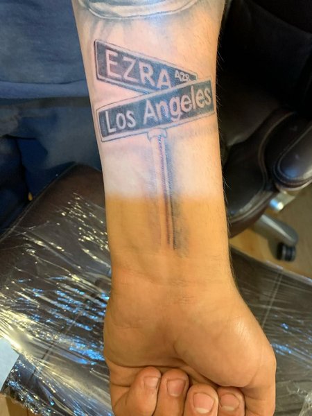 Street Sign Tattoo Simple