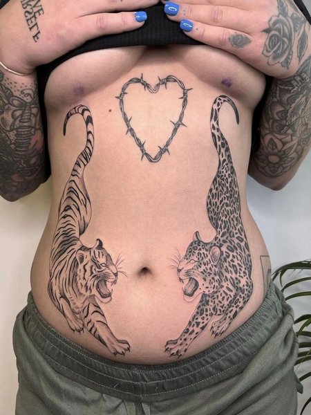 Tattoo On Stomach Female