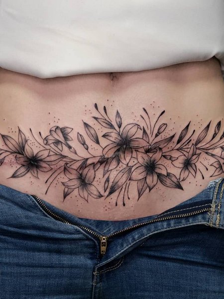 Tattoos To Cover Tummy Tuck Scar