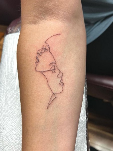 Two Faced Gemini Tattoo