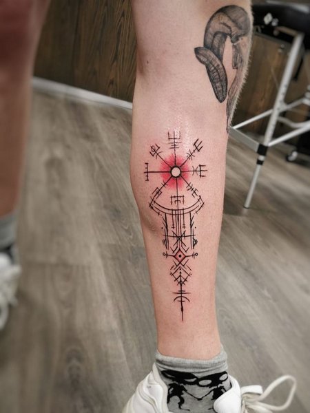 Vegvisir Viking Compass Tattoo