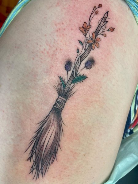 Witch Broom Tattoo