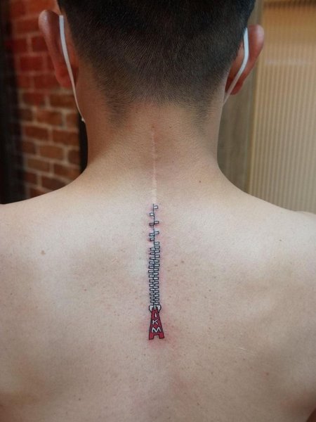 Zipper Scar Tattoos