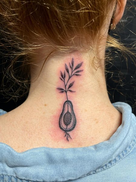 Avocado Neck Tattoo