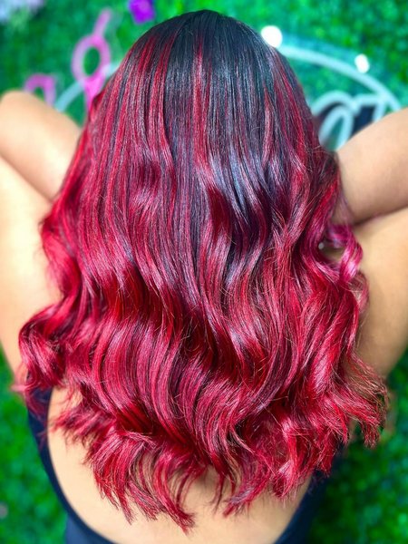 Balayage Red Hair