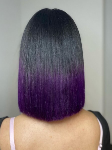 Black Purple Hair