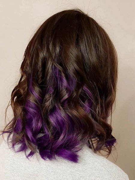 Brown And Purple Hair