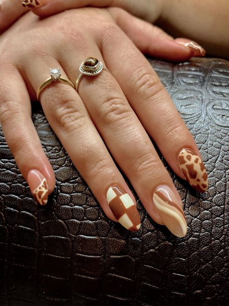 Brown Nude Nails