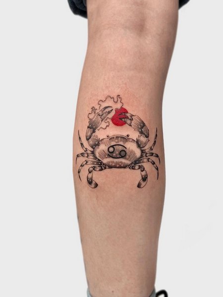 Cancer Calf Tattoos