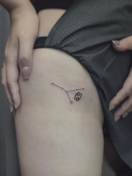 Cancer Hip Tattoo