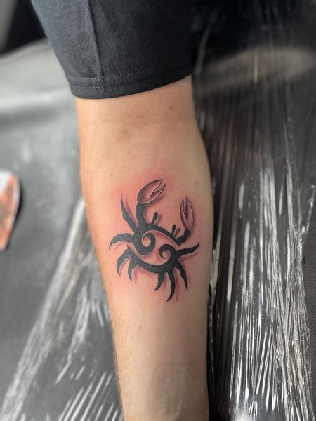 Cancer Zodiac Sign Tattoo