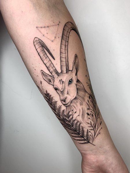 Capricorn Forearm Tattoo
