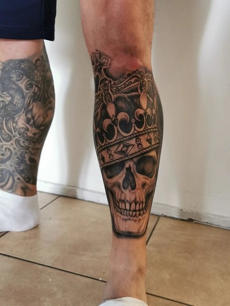 Crown Calf Tattoo