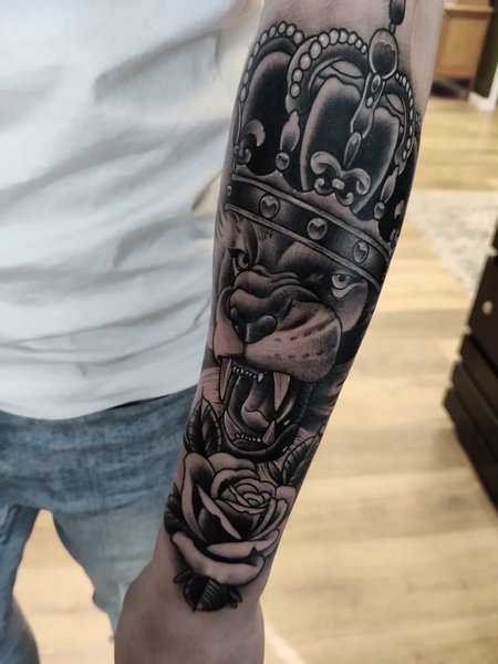 Crown Forearm Tattoo