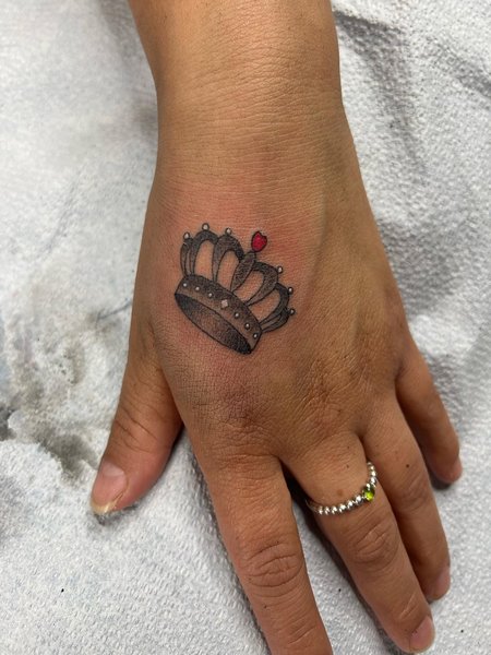 Crown Hand Tattoo