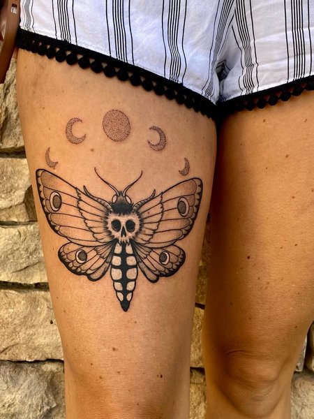 Death Head Moth Tattoo