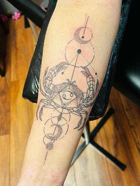 Geometric Cancer Tattoo