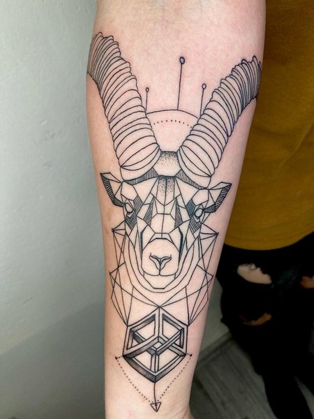 Geometric Capricorn Tattoo