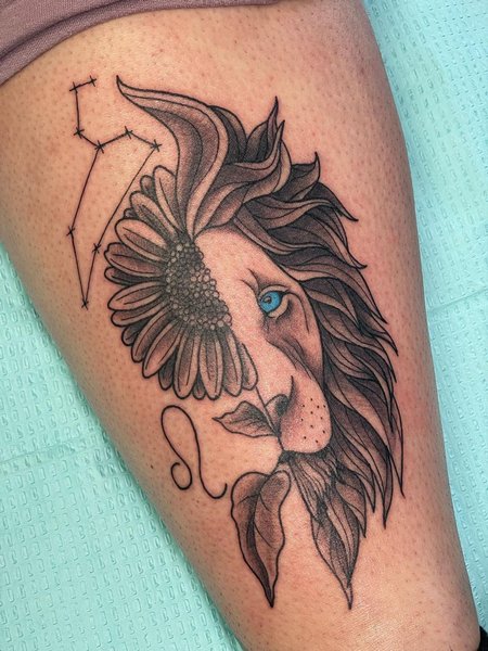 Girly Leo Zodiac Tattoos