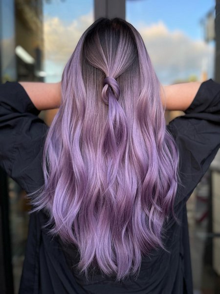 Grey Purple Hair