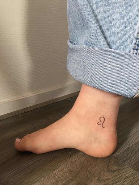 Leo Ankle Tattoos