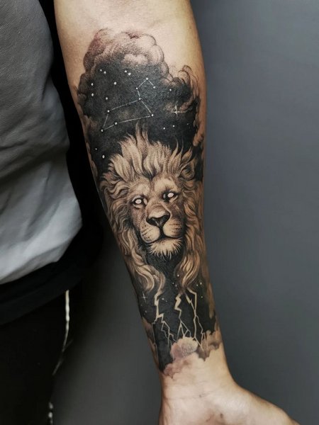 Leo Forearm Tattoos