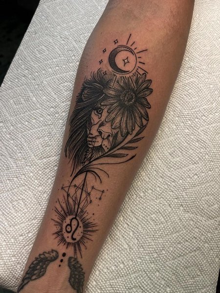 Leo Zodiac Sign Tattoo