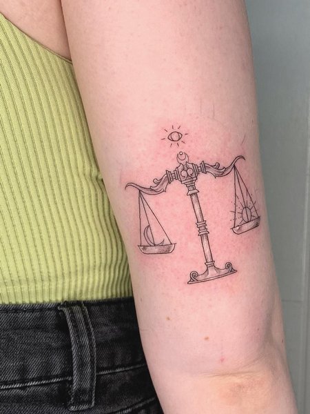 Libra Arm Tattoo