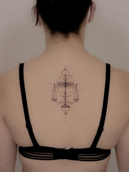 Libra Back Tattoo