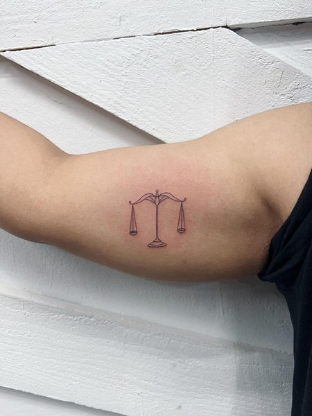 Libra Bicep Tattoo