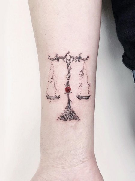 Libra Wrist Tattoo