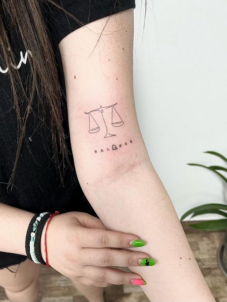 Libra Zodiac Tattoo