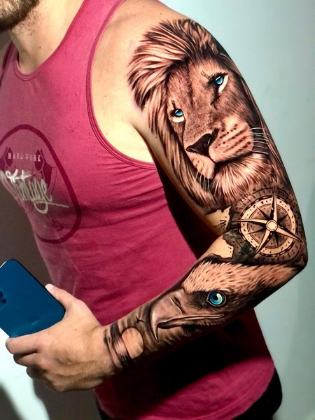 Lion Tattoo Realistic