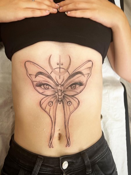 Luna Moth Tattoo