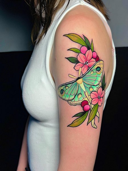 Lunar Moth Tattoo