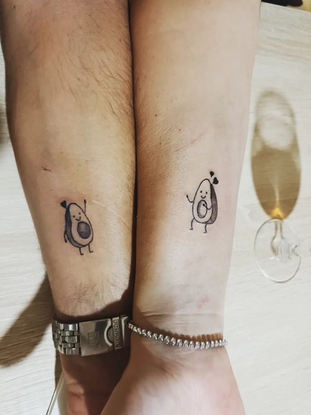 Matching Avocado Tattoos