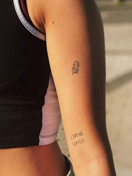 Minimalist Avocado Tattoo