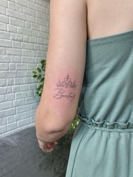 Minimalist Crown Tattoo