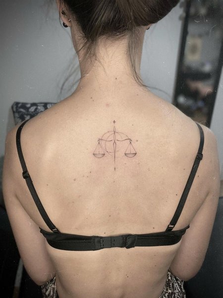 Minimalist Libra Tattoo
