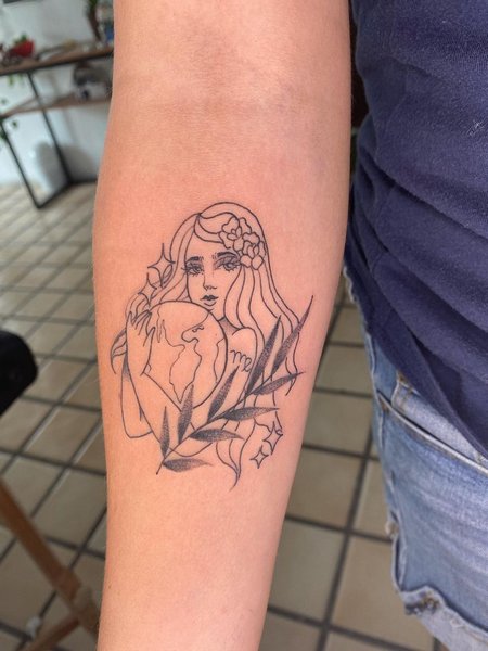 Minimalist Virgo Tattoo