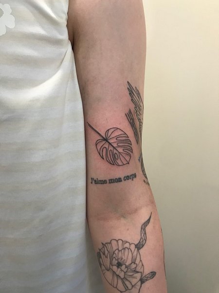 Monstera Arm Tattoo