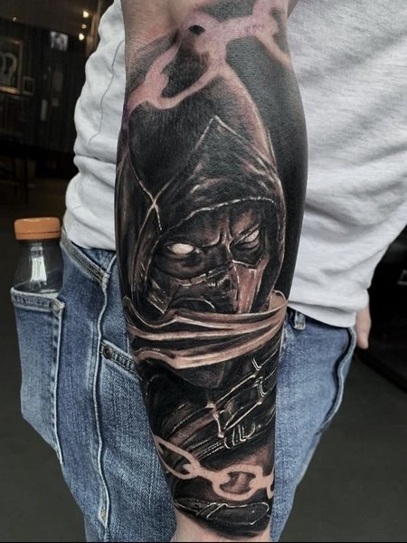 Mortal Kombat Forearm Tattoo