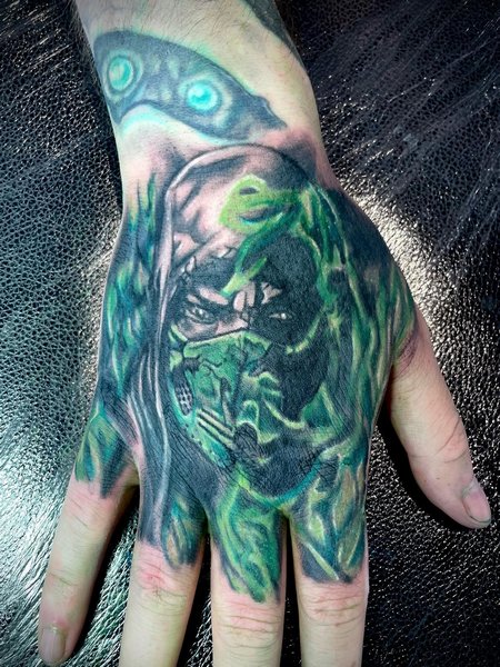 Mortal Kombat Hand Tattoo
