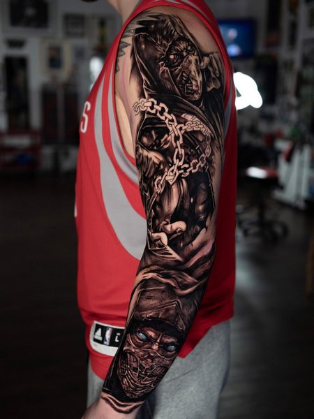 Mortal Kombat Sleeve Tattoo