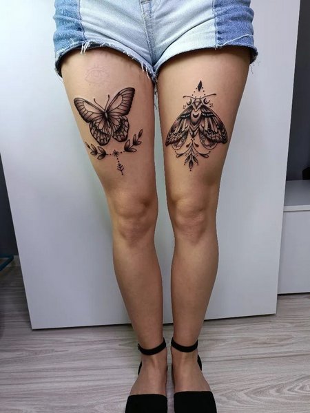 Moth Butterfly Tattoo