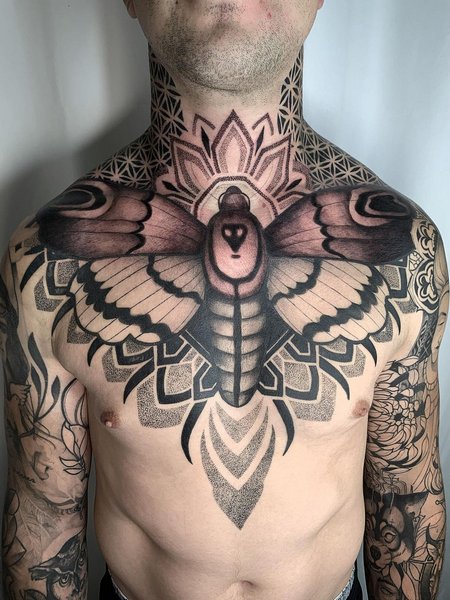 Moth Tattoos For Men