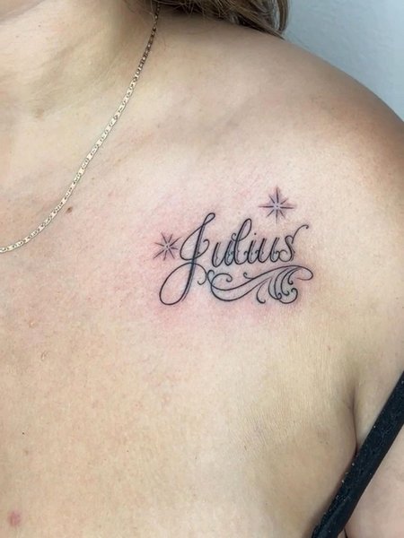 Name Tattoos On Chest