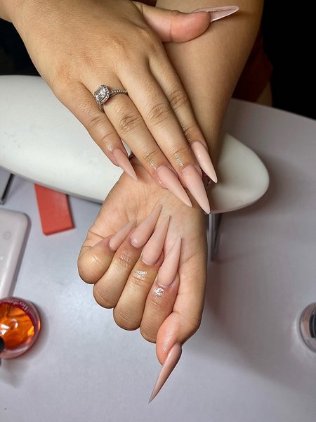 Nude Stiletto Nails